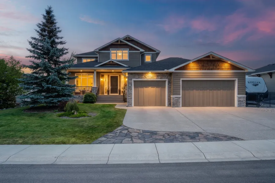 Front elevation at dusk