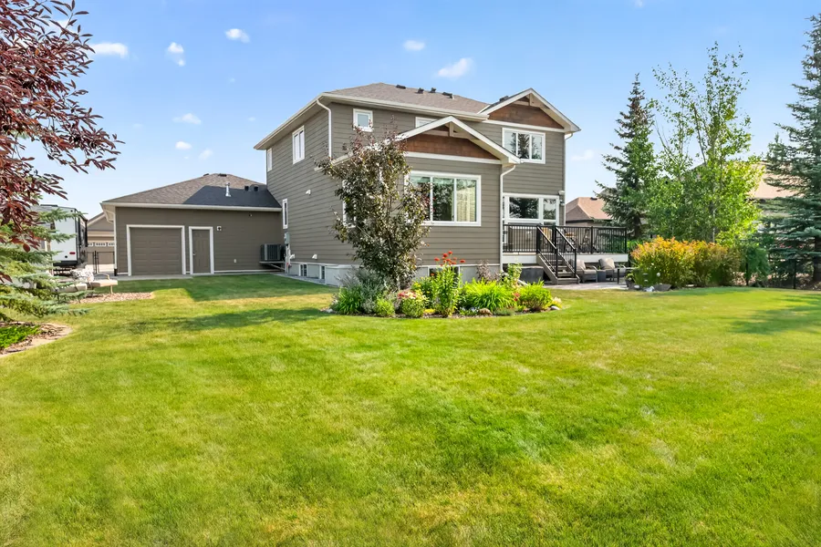 Rear yard and mature landscaping