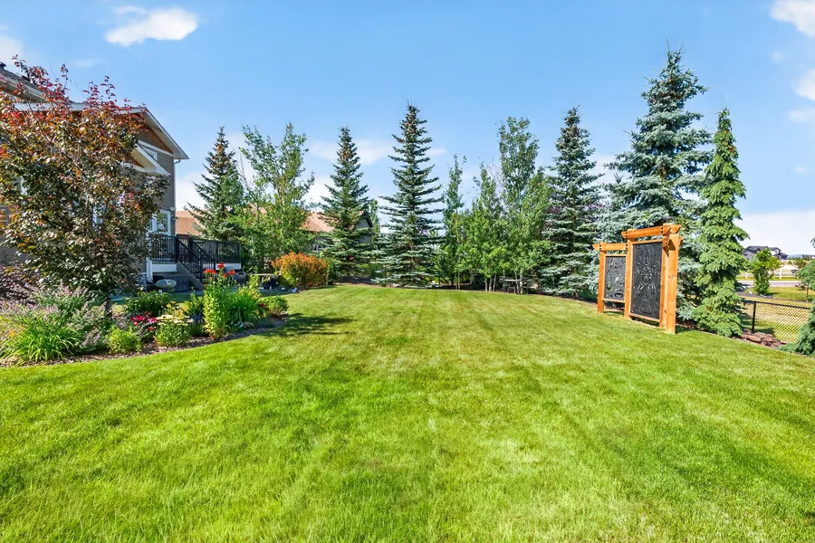 Walk-out staircase and side yard path