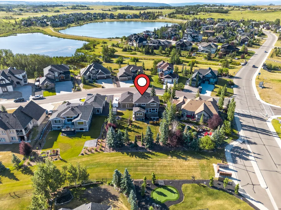 Aerial context: the street and surrounding homes