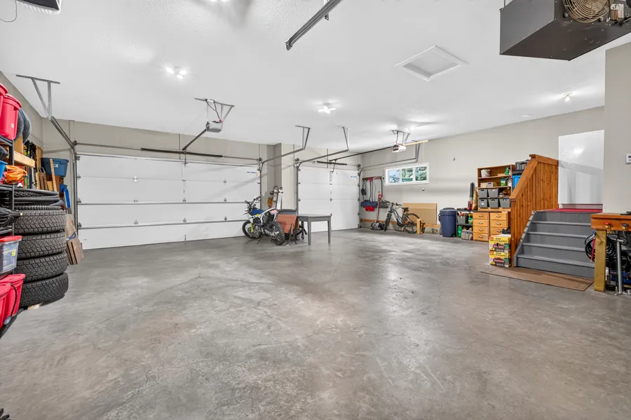 Triple garage interior