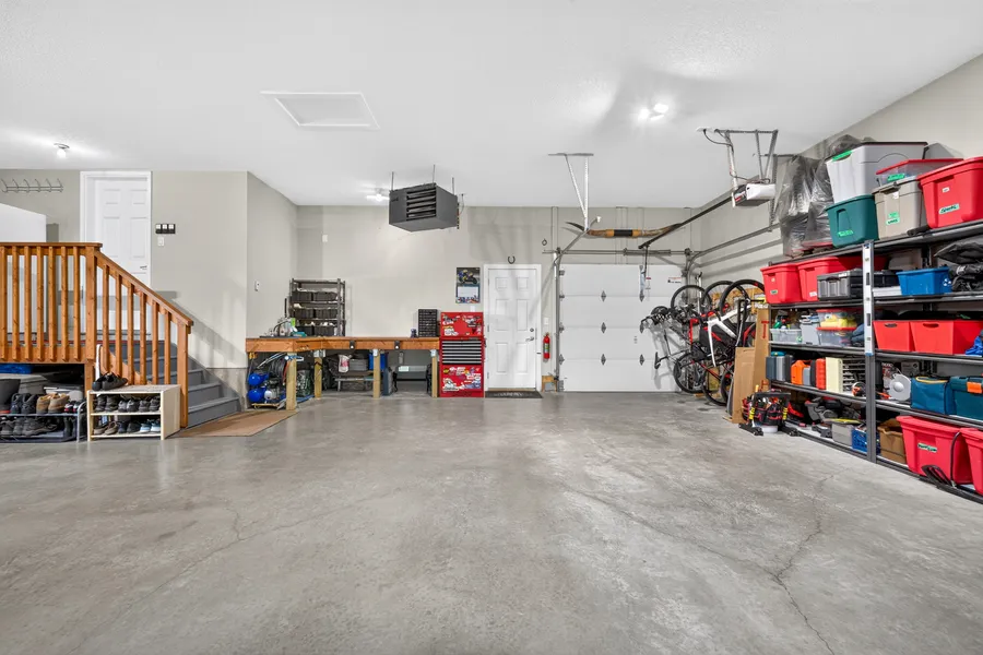 Garage workbench and storage
